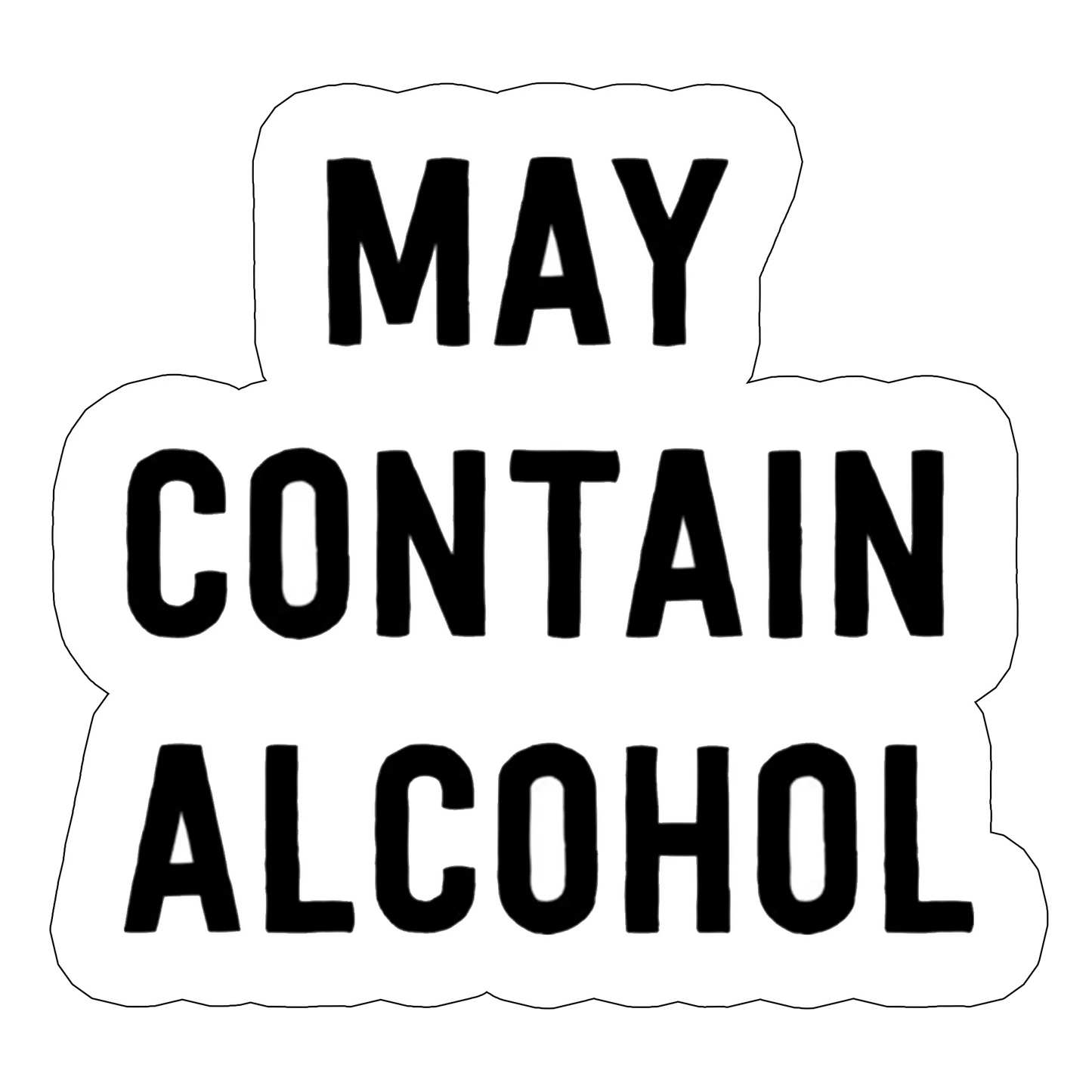 Sticker May contain alcohol