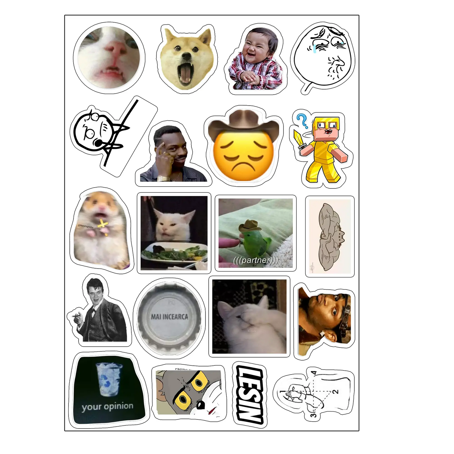 pachet 10 stickere fun