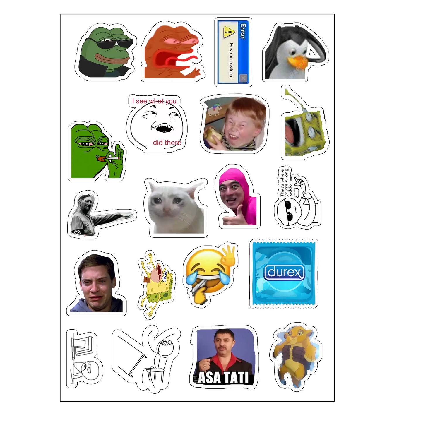 pachet 4 stickere fun
