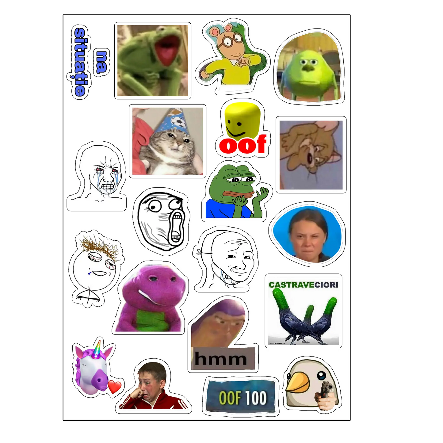 pachet 5 stickere fun