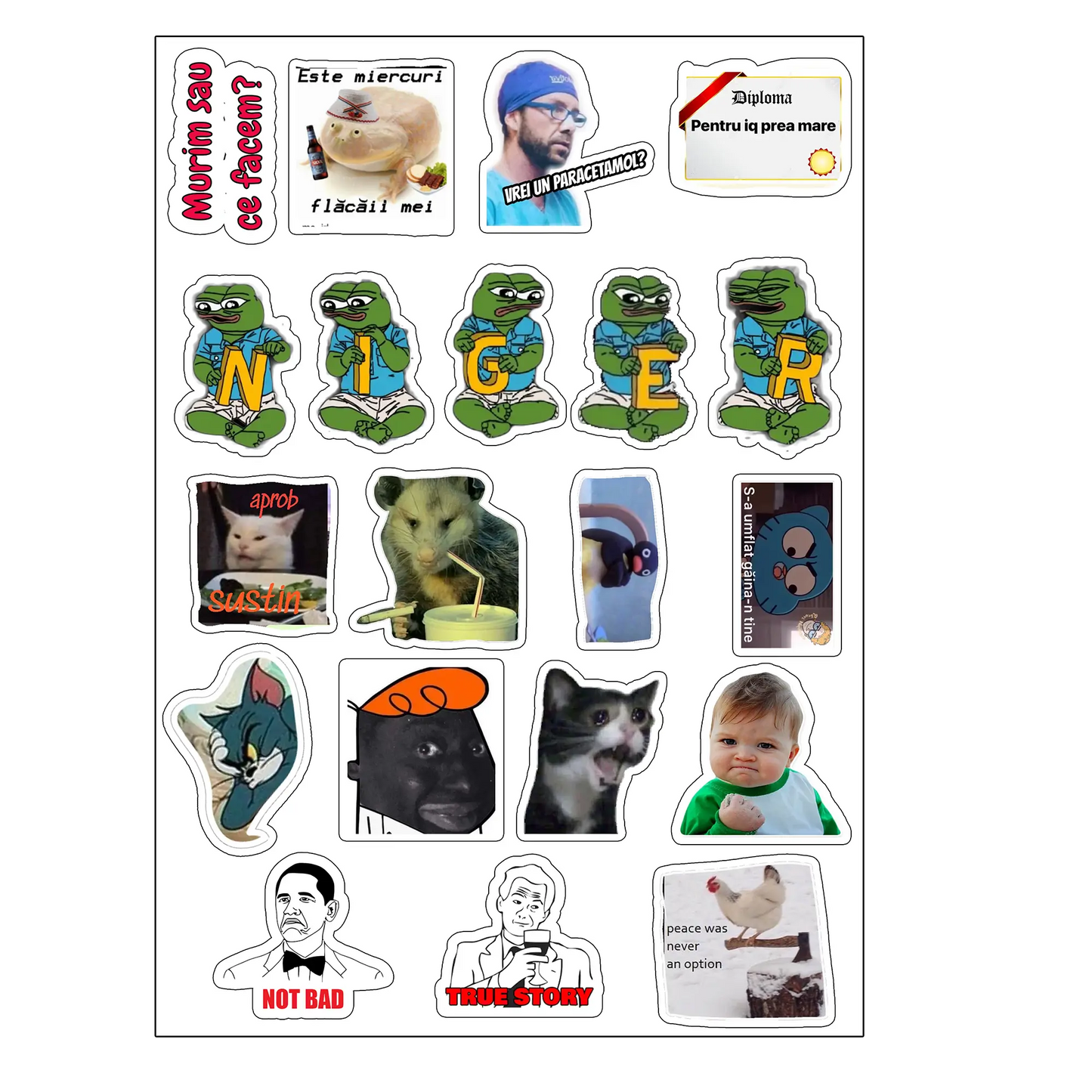 pachet 6 stickere fun