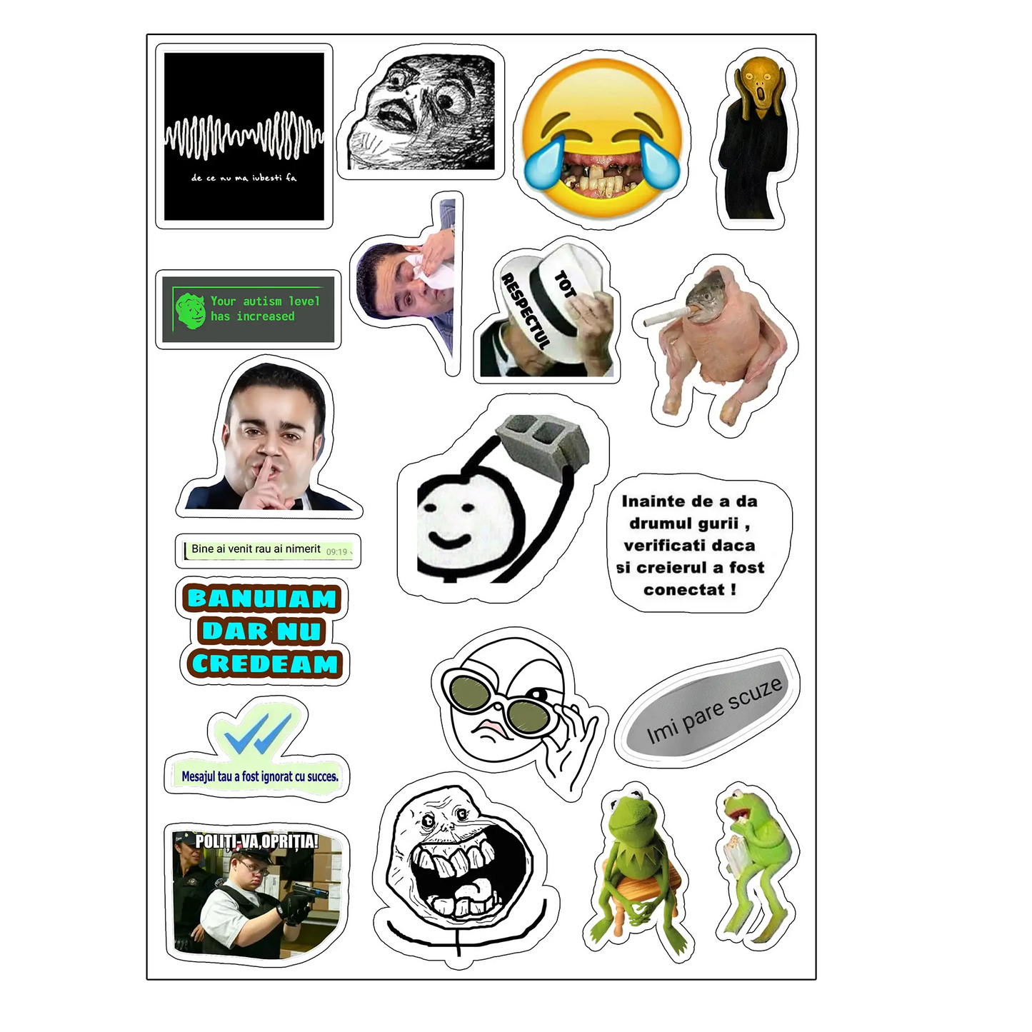 pachet 9 stickere fun