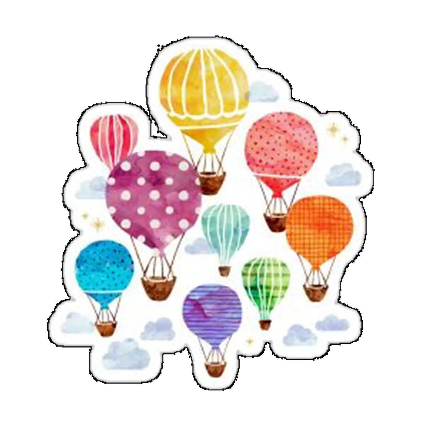 Sticker Baloane in culori de apa