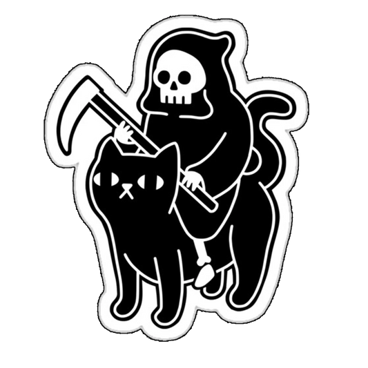 Sticker Death &amp; kitty