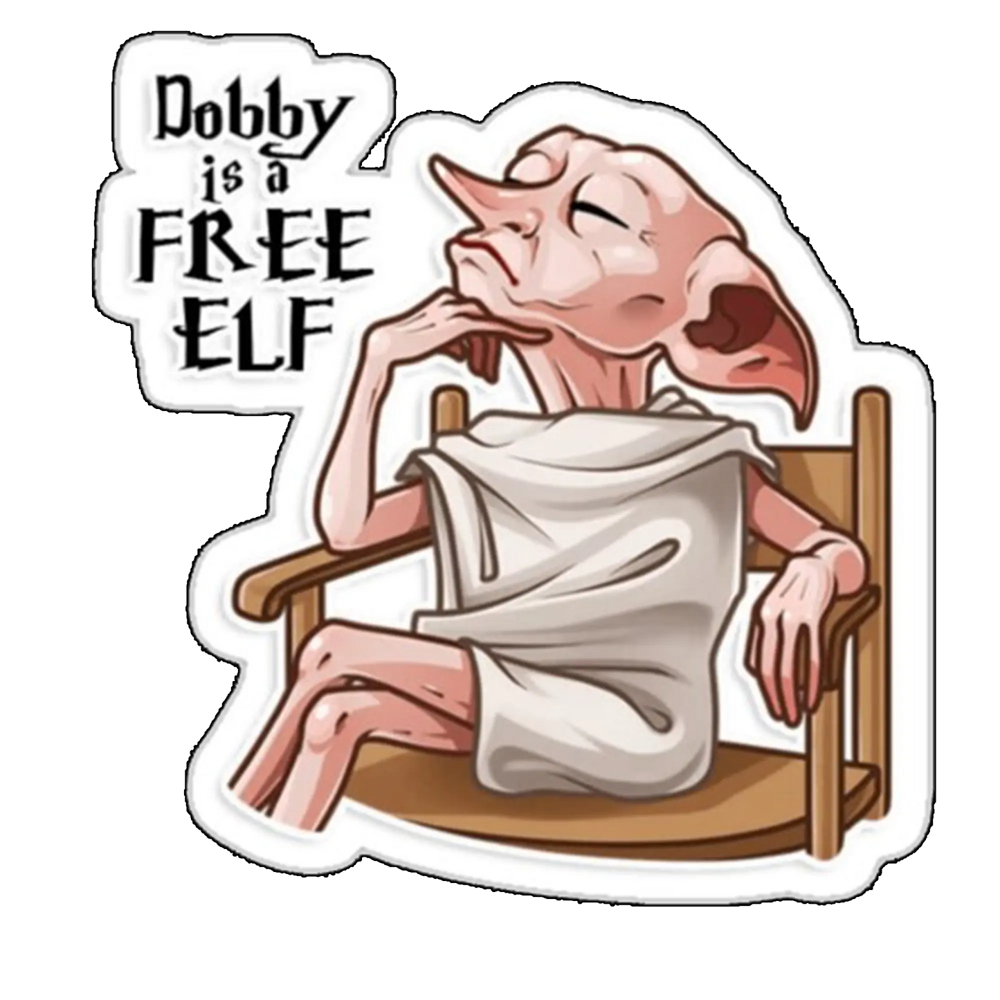 Sticker Dobby is a free elf Harry Potter