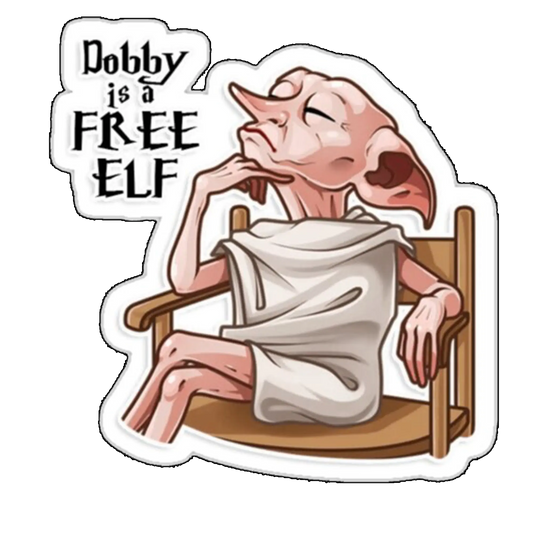 Sticker Dobby is a free elf Harry Potter
