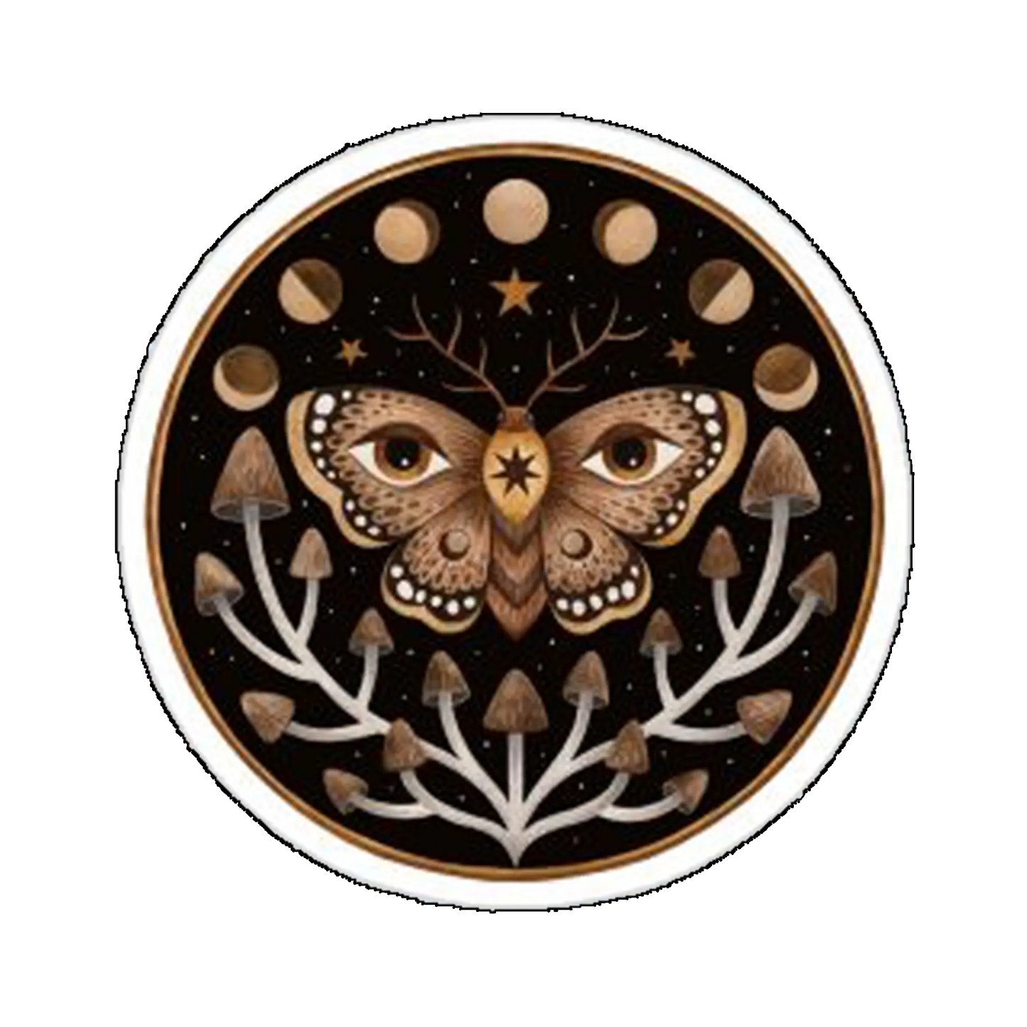 Sticker Fluture cu fazele lunii