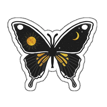 Sticker Fluture soare si luna