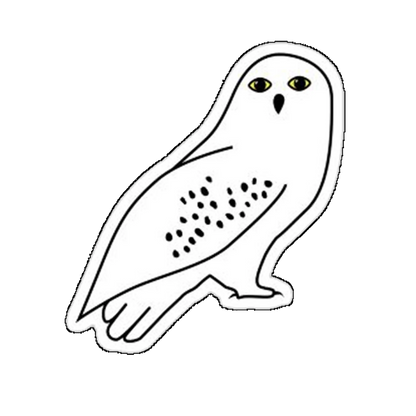 Sticker Hedwig desenat Harry Potter