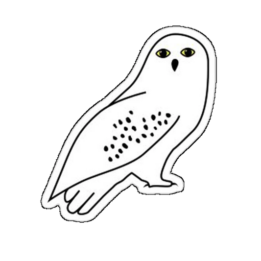 Sticker Hedwig desenat Harry Potter