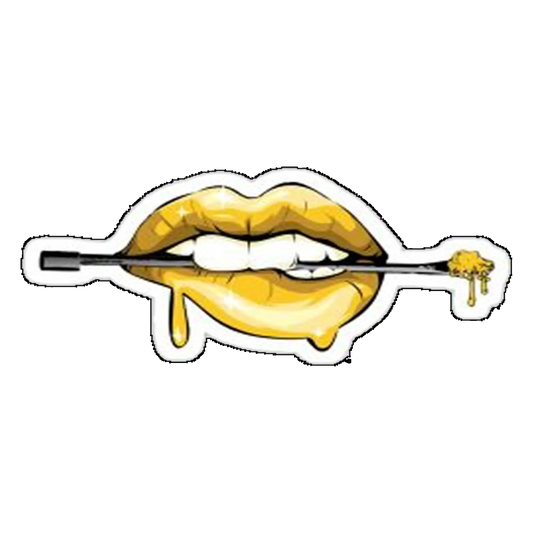 Sticker Lipstick auriu