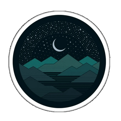 Sticker Luna intre stele