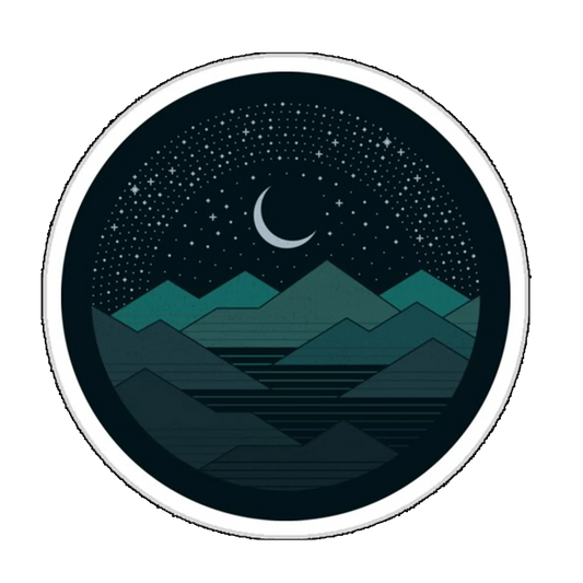 Sticker Luna intre stele