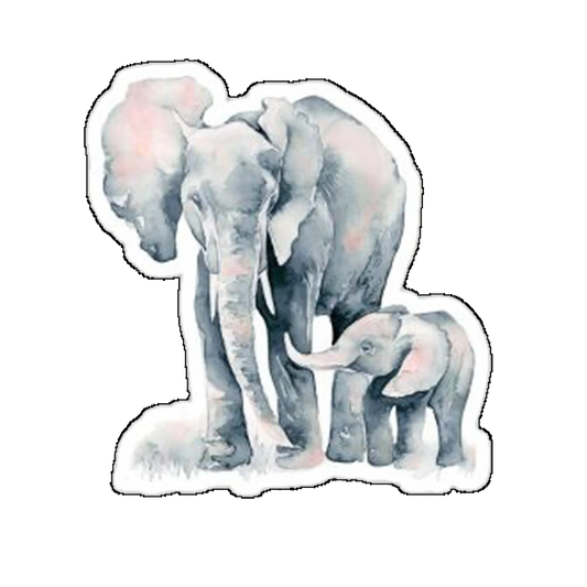 Sticker Mama si puiul elefant