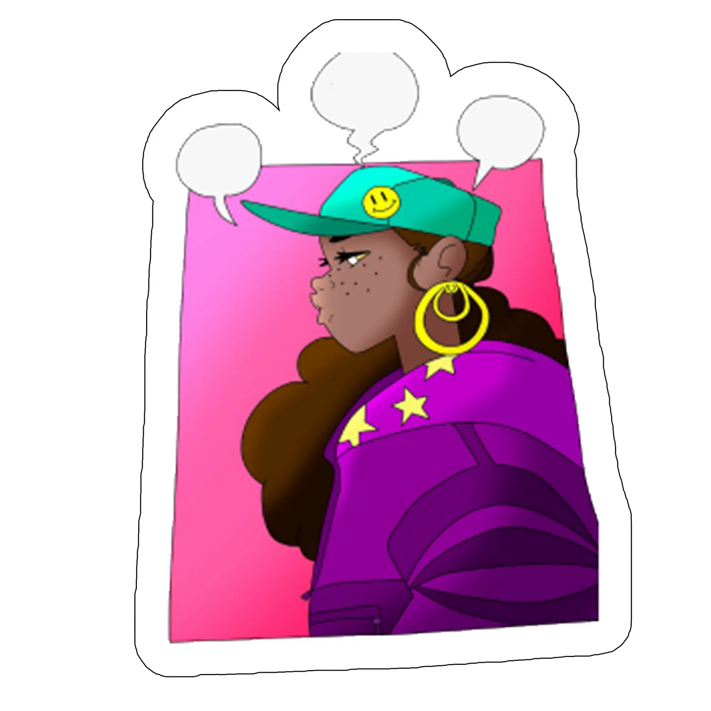 Sticker Personaj in stil Gorillaz