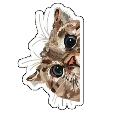 Sticker Pisica hello