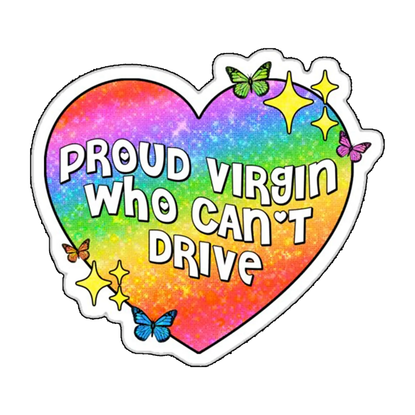 Sticker Proud virgin who can`t drive