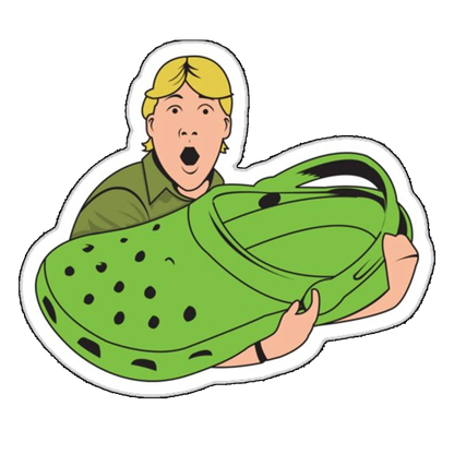Sticker Steve Irwin &amp; croc