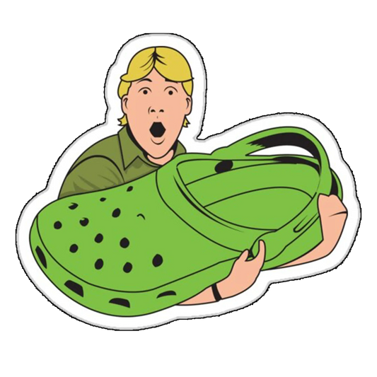 Sticker Steve Irwin &amp; croc
