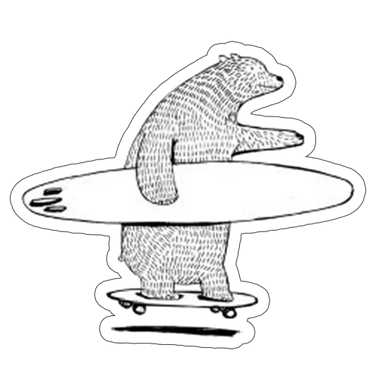 Sticker Urs pe skateboard