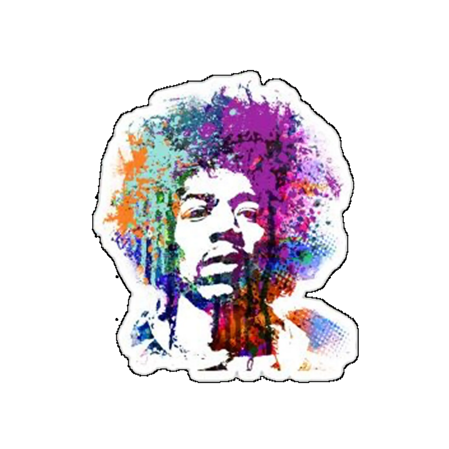 Sticker barbat cu par afro