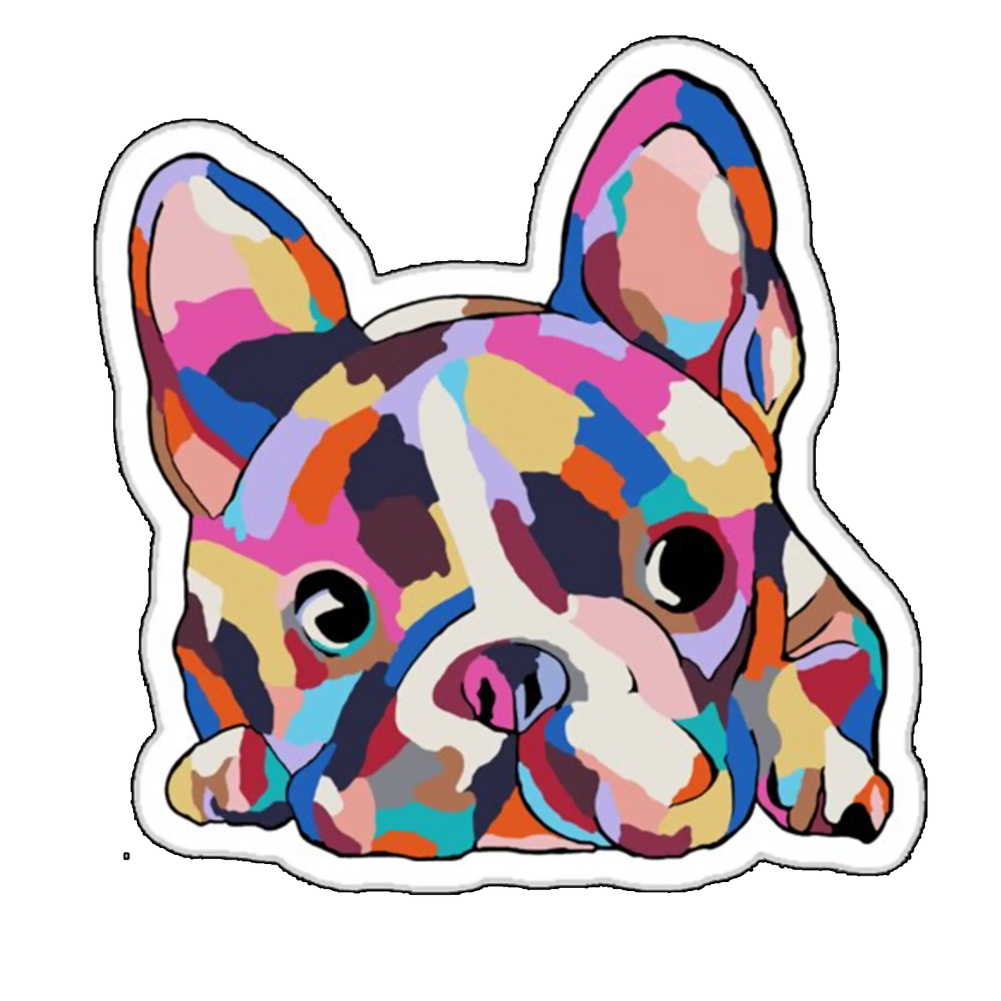 Sticker Bulldog multicolor