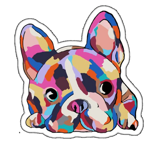 Sticker Bulldog multicolor
