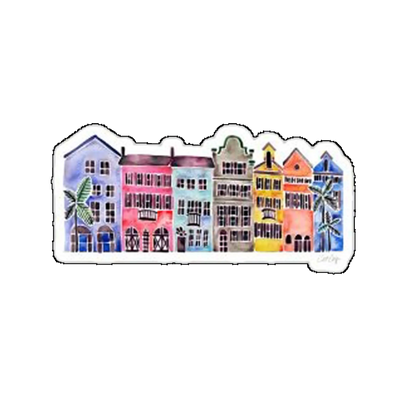 Sticker cladiri colorate