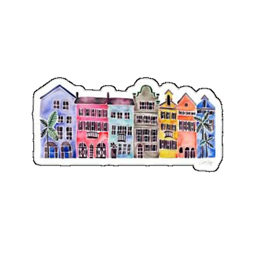 Sticker cladiri colorate