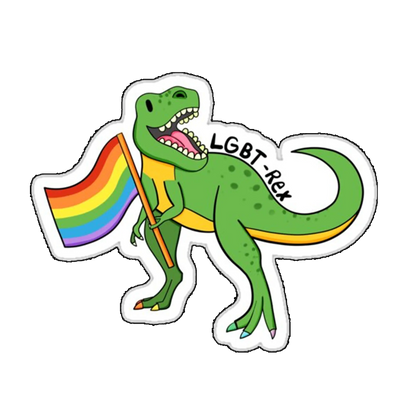 Sticker dinozaur LGBT