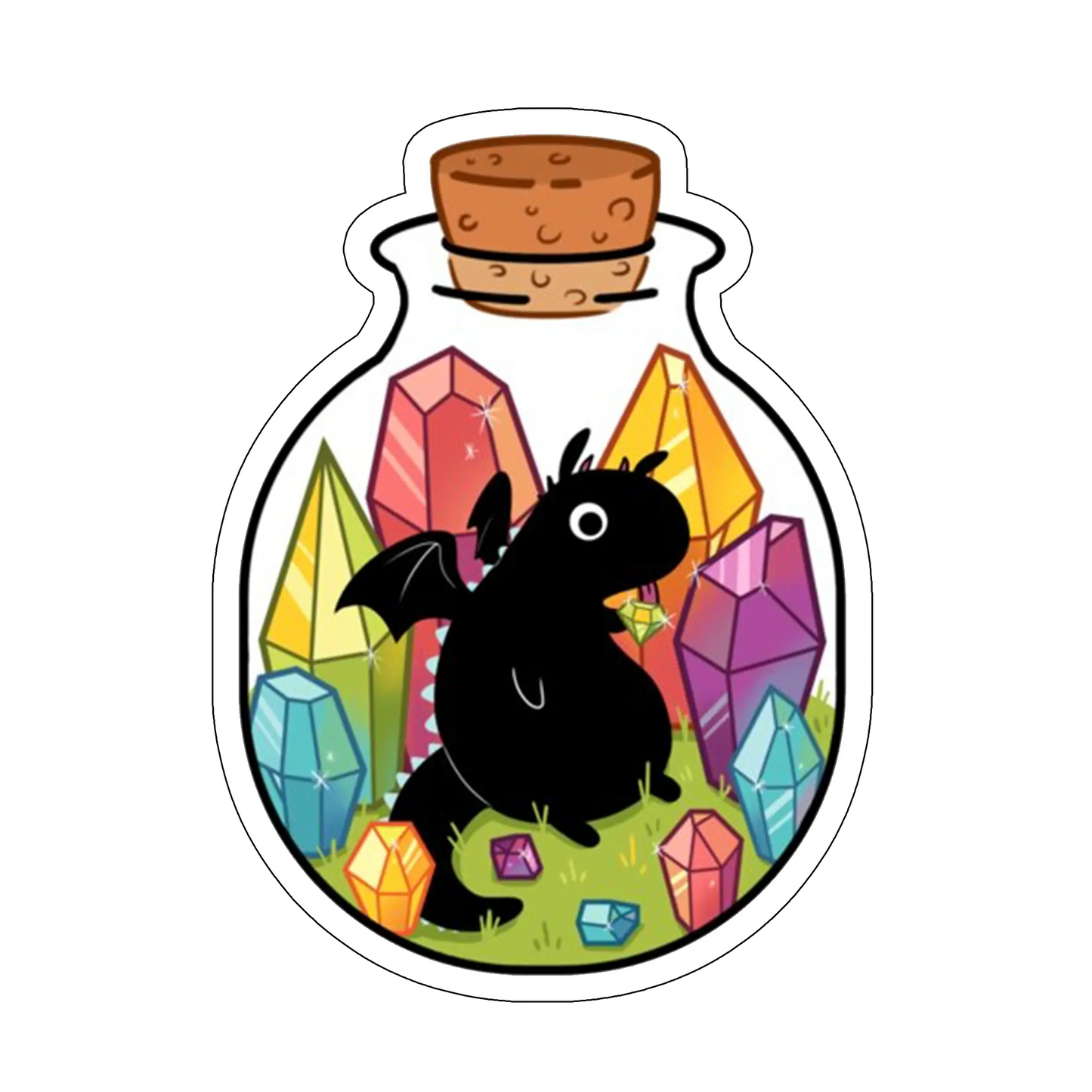 Sticker dragon negru