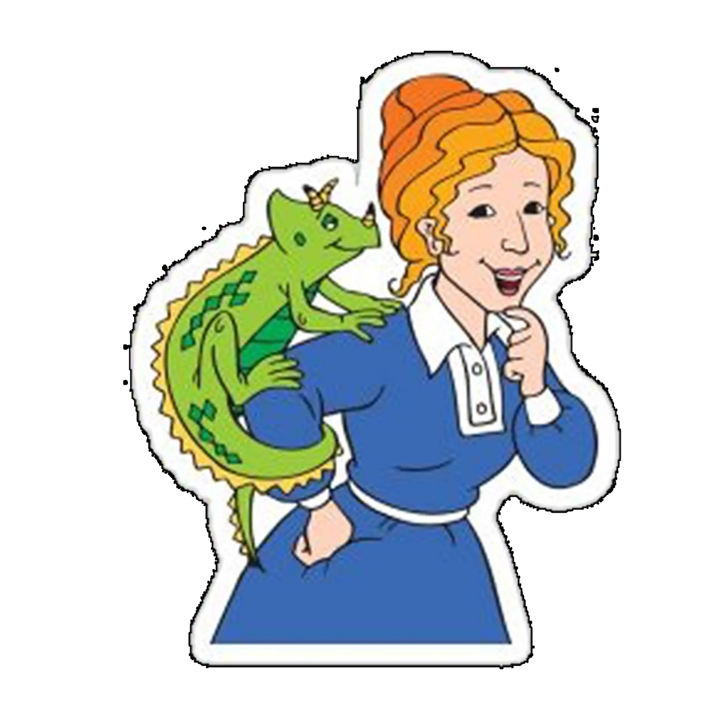 Sticker femeie cu mangusta