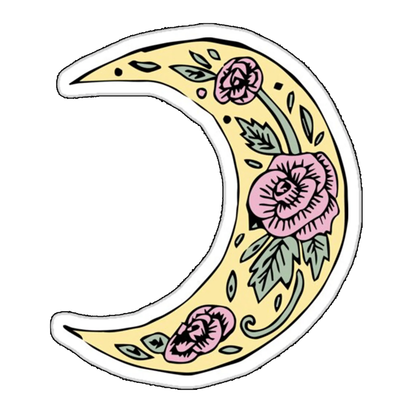 Sticker luna cu flori