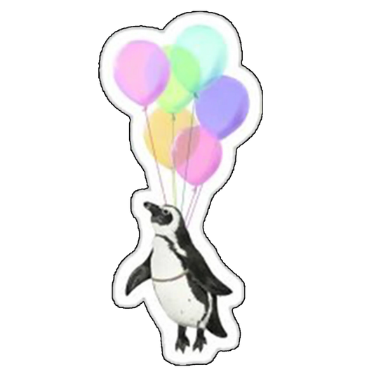 Sticker pinguin zburator