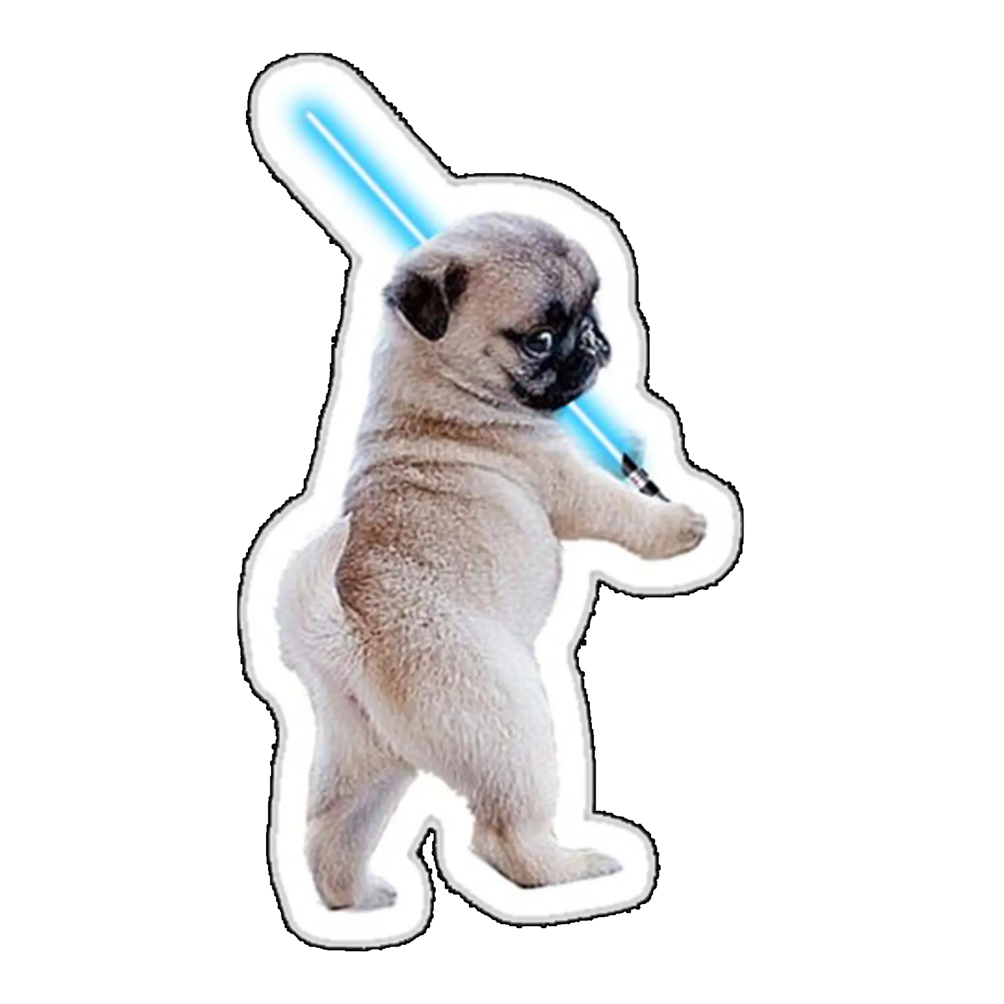 Sticker pug, maestrul Jedi