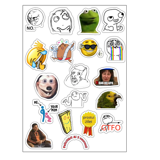 pachet 2 stickere fun