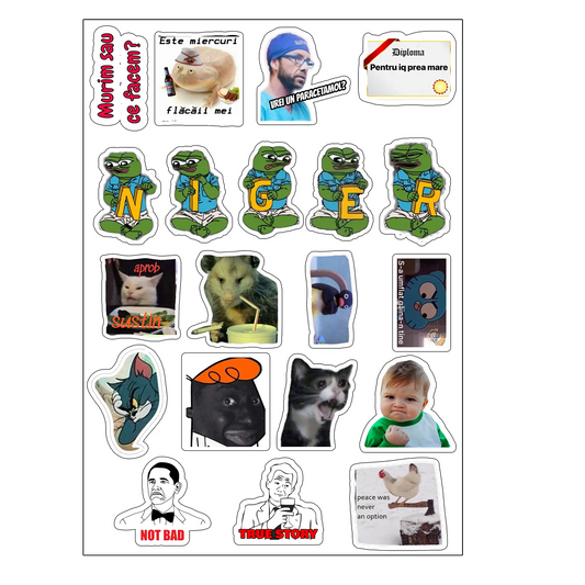 pachet 6 stickere fun