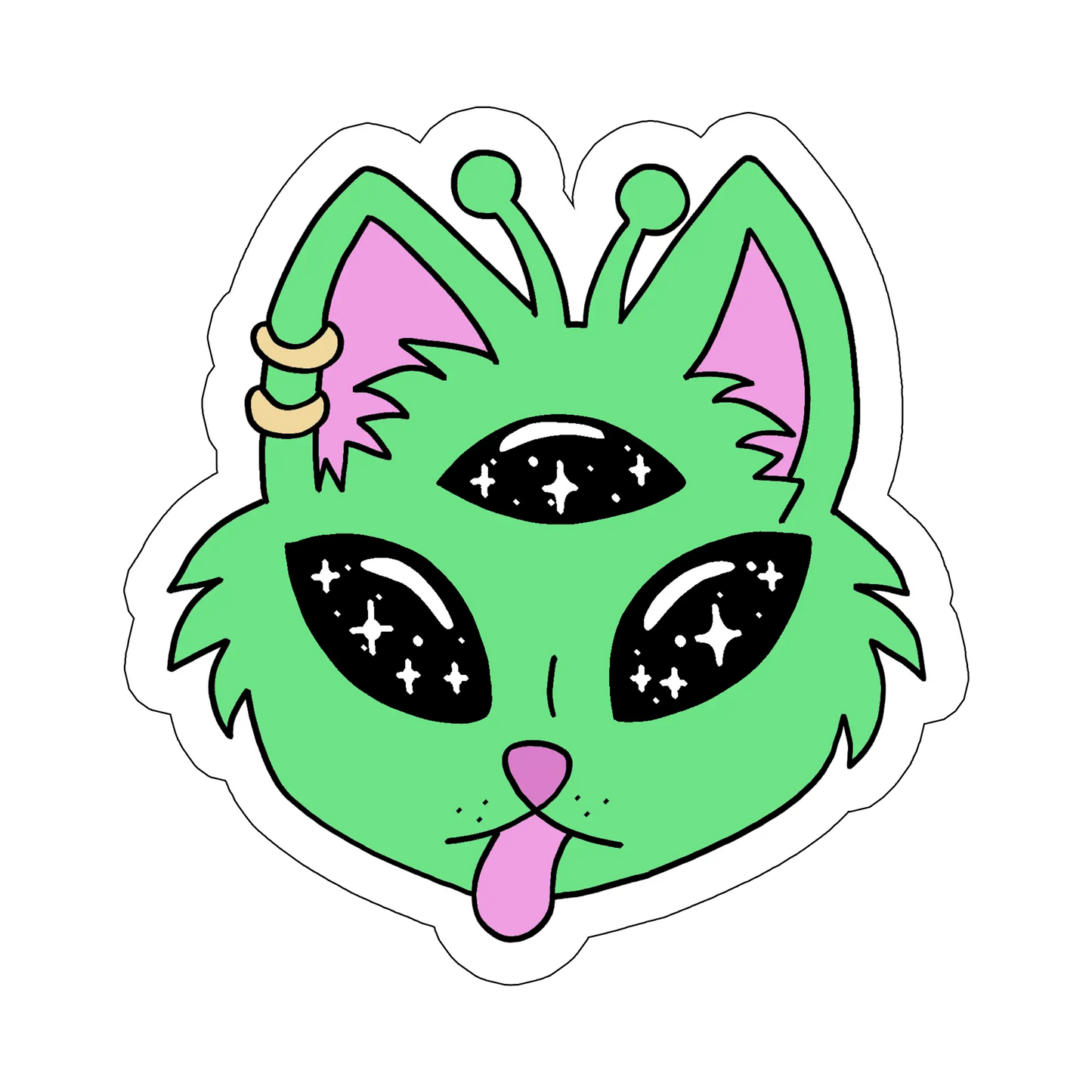 sticker Alien cat