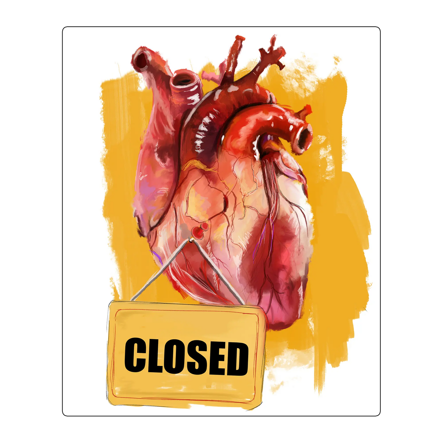 sticker CLOSED HEART