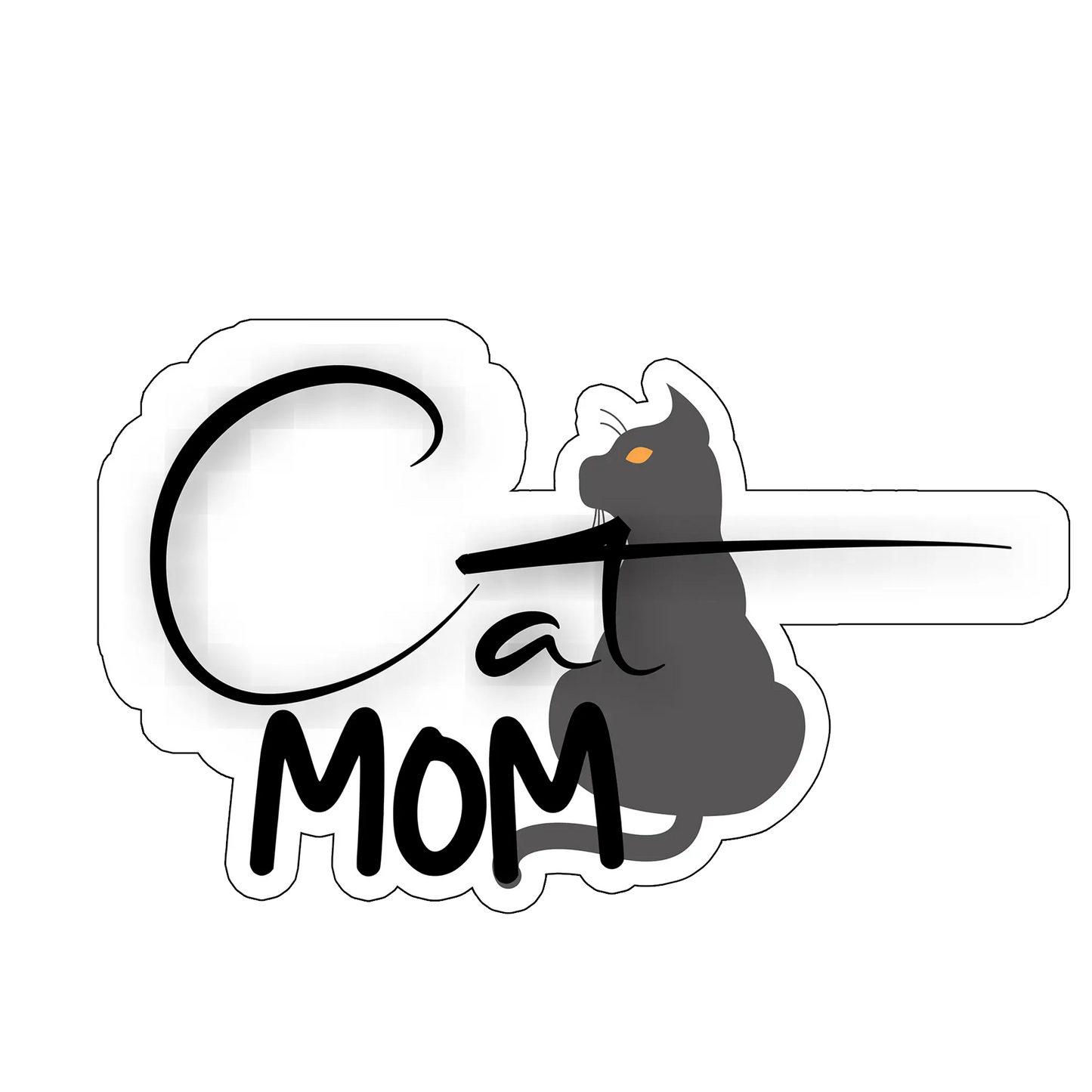 sticker Cat Mom