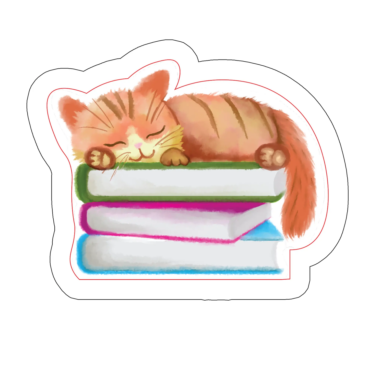 sticker Cat Sleeping