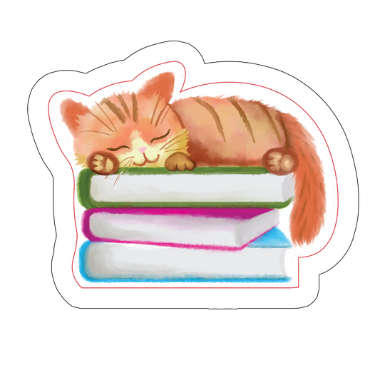 sticker Cat Sleeping