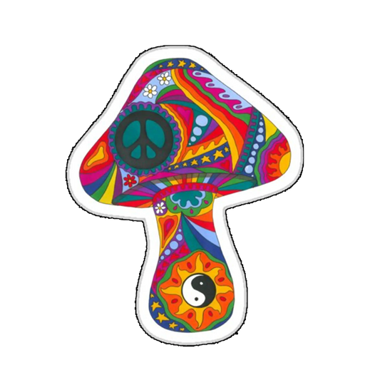 Sticker Ciuperca hippie