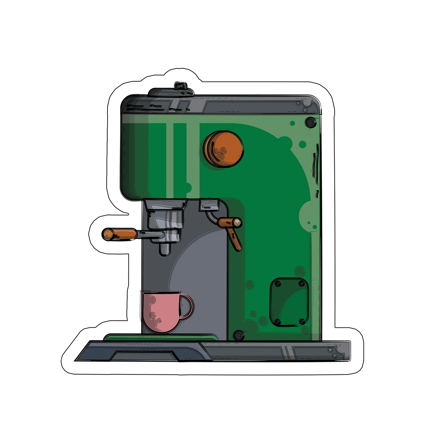 sticker Coffe Machine