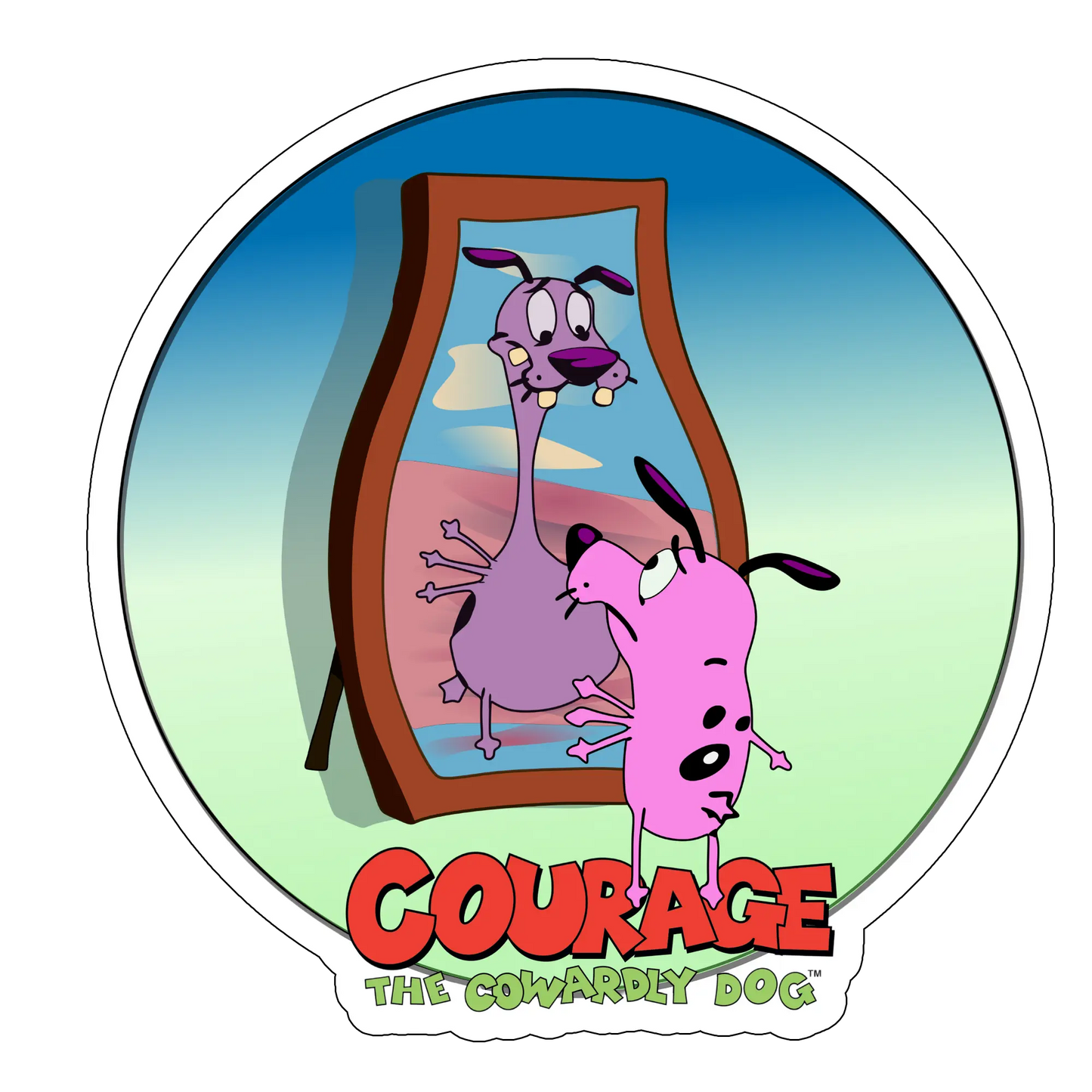 sticker Couragedog