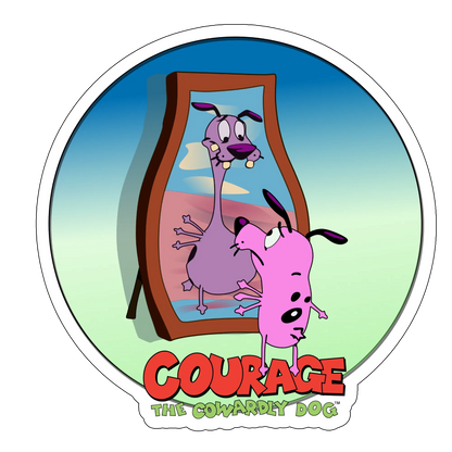 sticker Couragedog