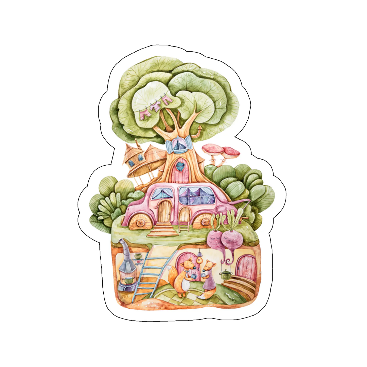 sticker Cute-house
