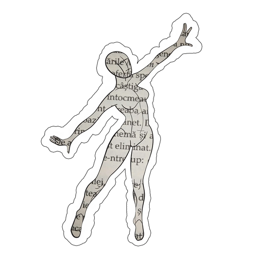 sticker Dancing with a book