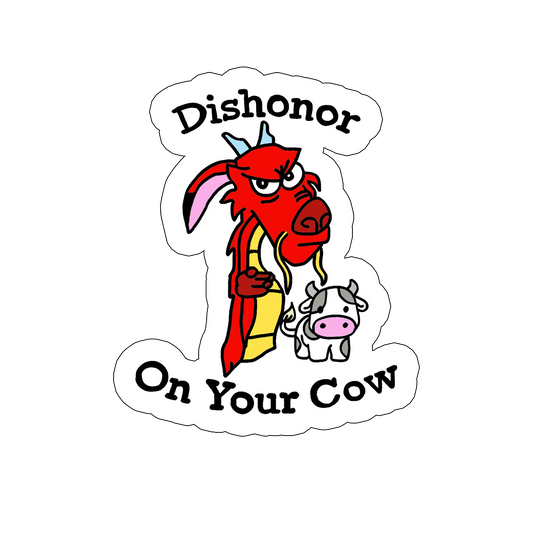 sticker Dishonor on your cow