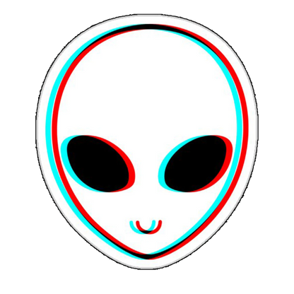 sticker Extraterestru alb